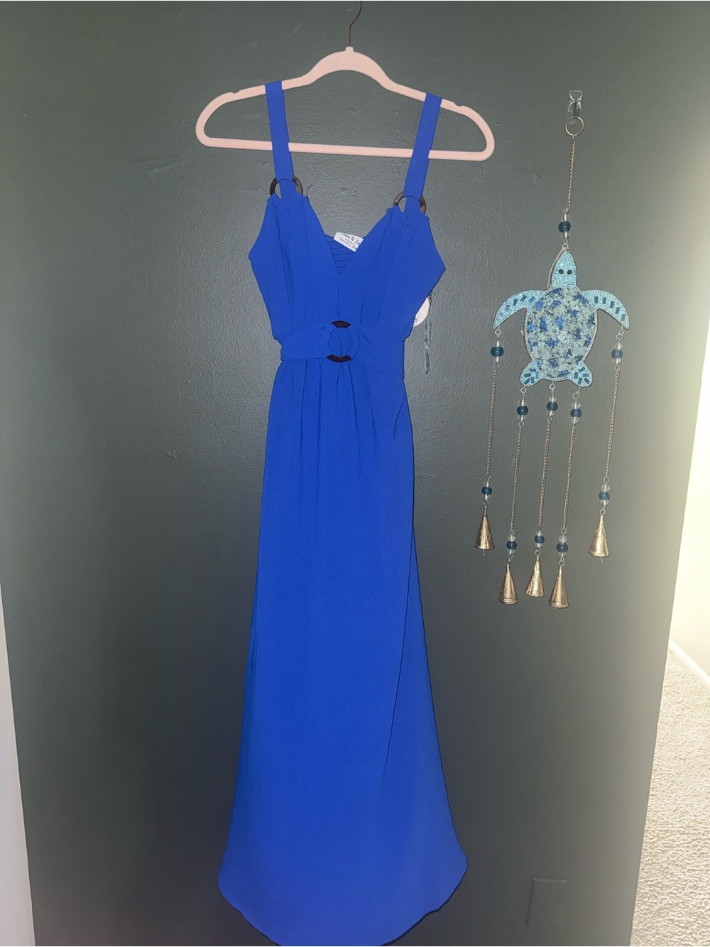 Elegant Royal Blue Sleeveless Maxi Dress